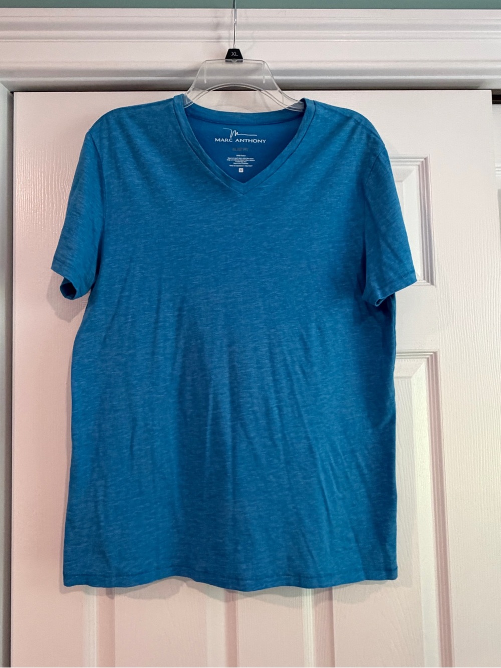 Marc Anthony Men's V-Neck Slim fit T- shirt Teal Blue size M